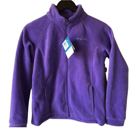 Columbia Other - Columbia Unisex Kids Sweatshirt Purple Fleece Full Zip, Large